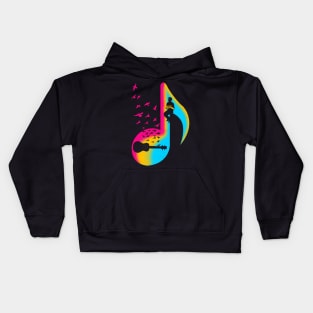 Music Ukulele Player Kids Hoodie